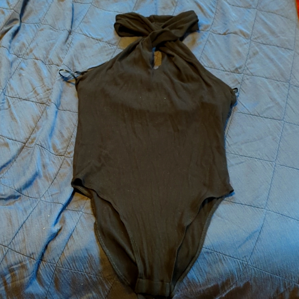 Melpomene ribbed Halter Bodysuit M